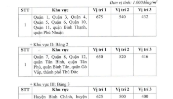 Cập nhật mới nhất về bảng giá đất TP.HCM: Giá cao nhất lên đến hơn 687 triệu đồng/m²